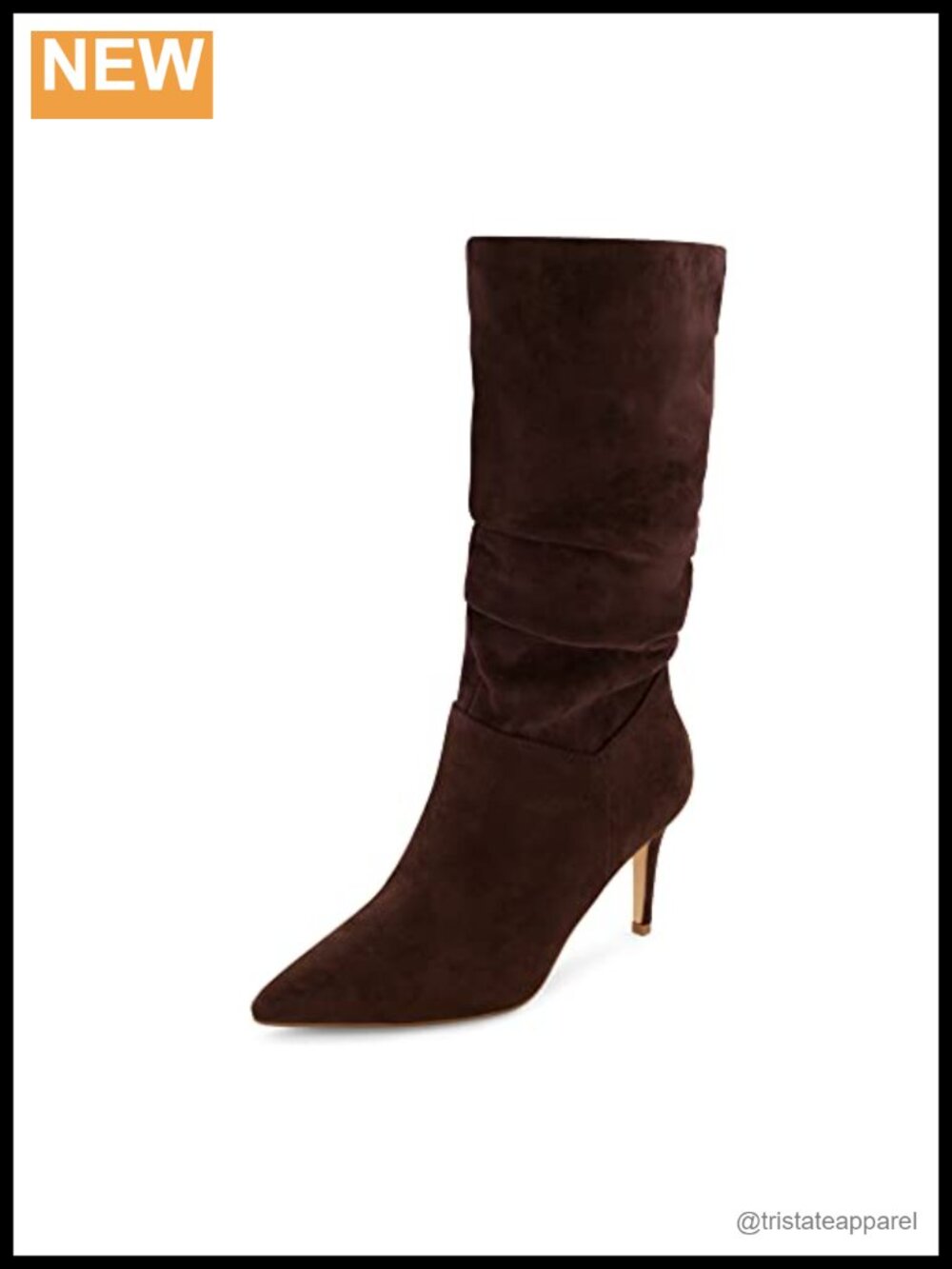 CUSHIONAIRE Women's Mid-Calf Boots - Vegan Suede, Pointed Toe, Memory Foam